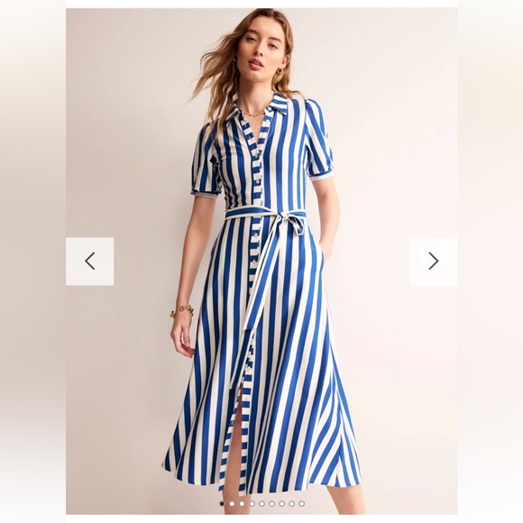NWT Boden Jersey Libby Midi Shirt Dress Sz 8 - Picture 3 of 12